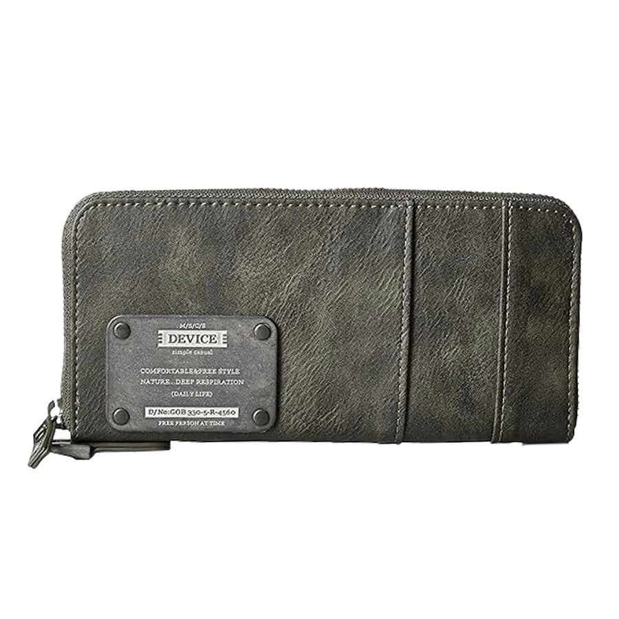 【DEVICE】 dpg60058 ラウンド長財布 ロングウォレット 紳士用財布 多機能 さいふ サイフ かっこいい カジュアル メンズ  ギフト 父の日 贈り物 ブラック