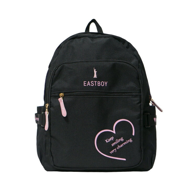 【正規取扱店】EASTBOY イーストボーイ マカロン 19L キッズリュック eba35 キッズ リュックサック バックパック デイパック ロゴ ワンポイント ハート 柄 使いやすい シンプル 通園 通学 遠足 学童 習い事 塾 お出かけ