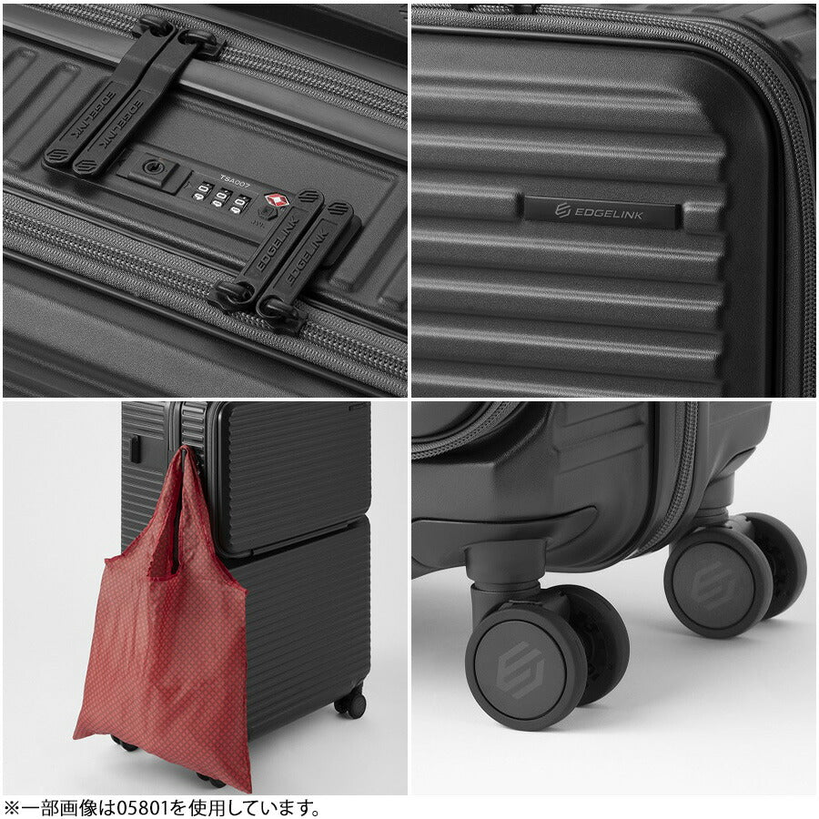 【EDGELINK】05804 CRUZBOX スーツケース 101L 6泊以上 キャリーケース 大容量  旅行 出張 シンプル 使いやすい ユニセックス プレゼント ギフト ブラック