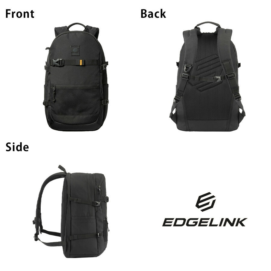 【EDGELINK】 リュック 大容量 60133 エンプケーション 28L リュックサック かばん バッグ 通学 部活 中高生 おしゃれ ユニセックス ギフト プレゼント ブラック