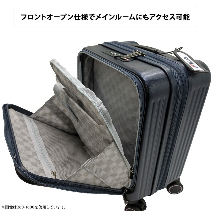 【FILA】 260-1602 キャリーケース 22インチ 出張 旅行 拡張機能搭載 シンプル かっこい おしゃれ 便利 使いやすい ユニセックス プレゼント ブラック
