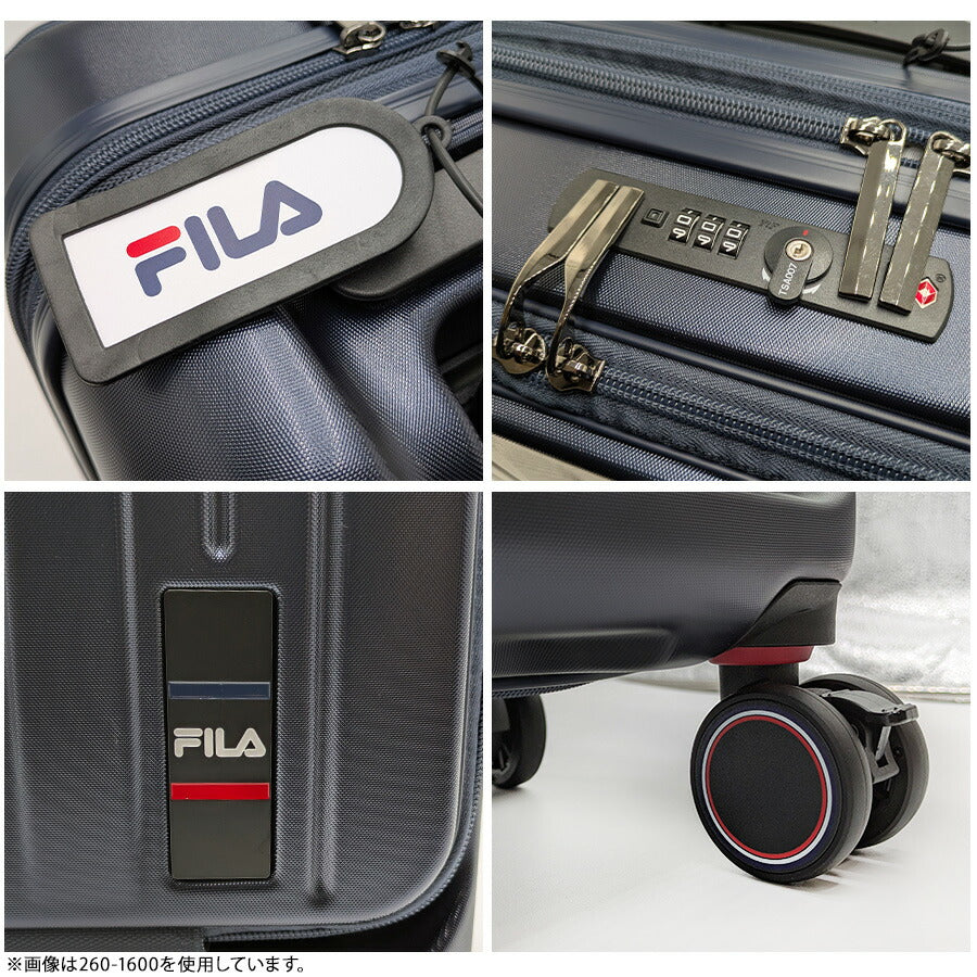 【FILA】 260-1602 キャリーケース 22インチ 出張 旅行 拡張機能搭載 シンプル かっこい おしゃれ 便利 使いやすい ユニセックス プレゼント ブラック