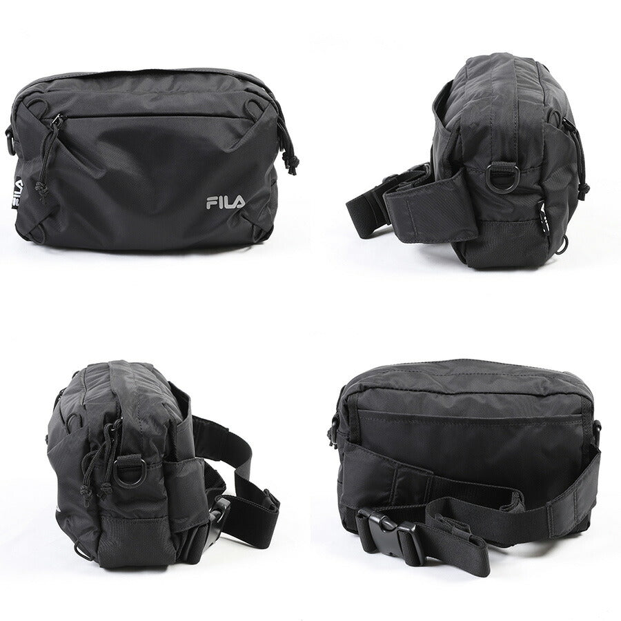 【FILA】7876 ボレロ ウエストショルダー 斜め掛け かばん カバン 鞄 バッグ シンプル ブラック ユニセックス 軽量