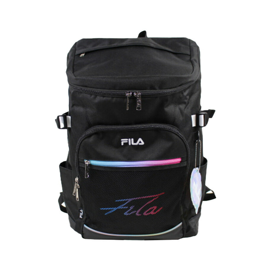 【FILA】リュック 大容量 フィラ 7852 リコル デイパック 30L オーロラ素材 チャーム付き 撥水 グラデーション オリジナルロゴ スクール スクエア ギフト