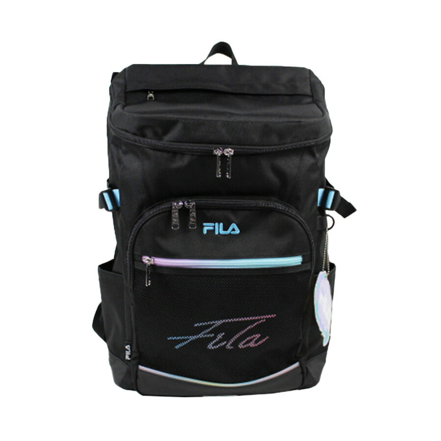 【FILA】リュック 大容量 フィラ 7852 リコル デイパック 30L オーロラ素材 チャーム付き 撥水 グラデーション オリジナルロゴ スクール スクエア ギフト