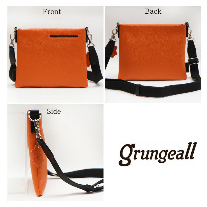 grungeall グランジオール GR201 2WAY クラッチバッグ ショルダーバッグ ワンショル ショルダー 斜め掛け 肩掛け 牛革 レザーバッグ オイルレザー シングル 通勤 取り外し可能 メンズ レディース 男女兼用 おでかけ 旅行 シンプル ギフト プレゼント 贈り物