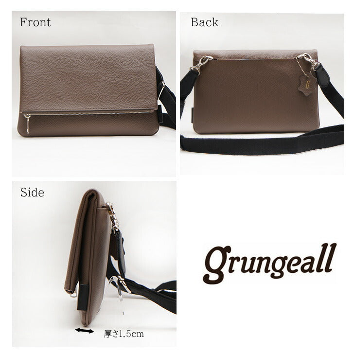 grungeall グランジオール GR203 2WAY クラッチバッグ ショルダーバッグ ワンショル ショルダー 斜め掛け 肩掛け 牛革 レザーバッグ オイルレザー シングル 通勤 取り外し可能 メンズ レディース 男女兼用 おでかけ 旅行 シンプル ギフト プレゼント 贈り物