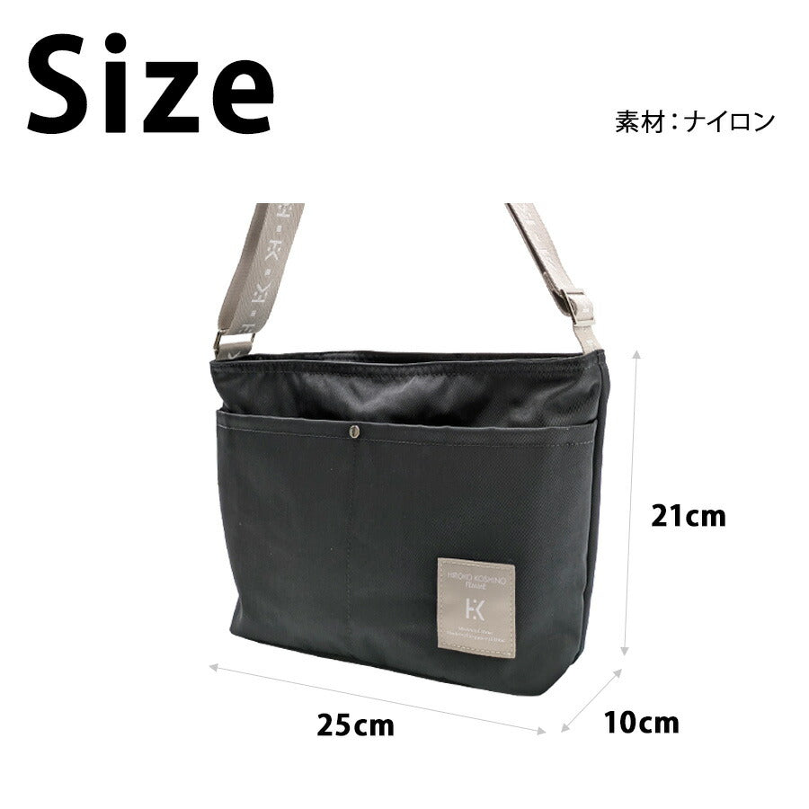 【HIROKO KOSHINO FEMME】 hfa4910 ショルダーバッグM 斜め掛け かばん バッグ ヒロココシノファム 使いやすい レディース ブラック 敬老の日 母の日 ギフト