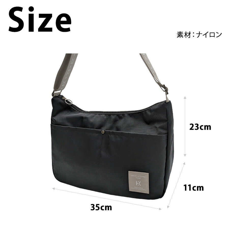 【HIROKO KOSHINO FEMME】 hfa5910 ショルダーバッグL 斜め掛け かばん バッグ ヒロココシノファム 使いやすい レディース ブラック 敬老の日 母の日 ギフト