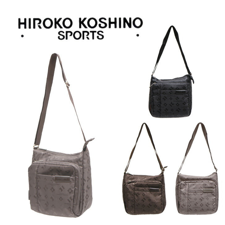 HIROKO KOSHINO SPORTS コシノヒロコ HSBQ4510 ショルダーバッグ 縦型 タテ型 ショルダー バッグ 斜め掛け 肩掛け カバン サコッシュ レディース お出かけ サブバッグ 旅行 軽量 エレガント ギフト プレゼント 母の日 敬老の日