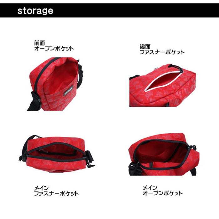 EVANGELION エヴァンゲリオン FILA フィラ コラボ ショルダーバッグ 縦型 斜め掛け 肩掛け コンパクト メンズ レディース 男女兼用 RADIOEVA 8feva3 エヴァ おしゃれ 人気