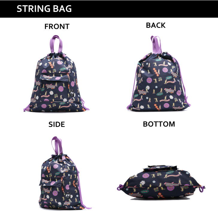 【数量限定ノベルティ対象商品】BTSxFILALet'sBeDYNAMITE STRINGBAG ナップサック No.FS3BCD6C16X ユニセックス リュック 通学 習い事 ARMY 軽量 バッグ 人気 おしゃれ 送料無料 トレンド 正規販売店