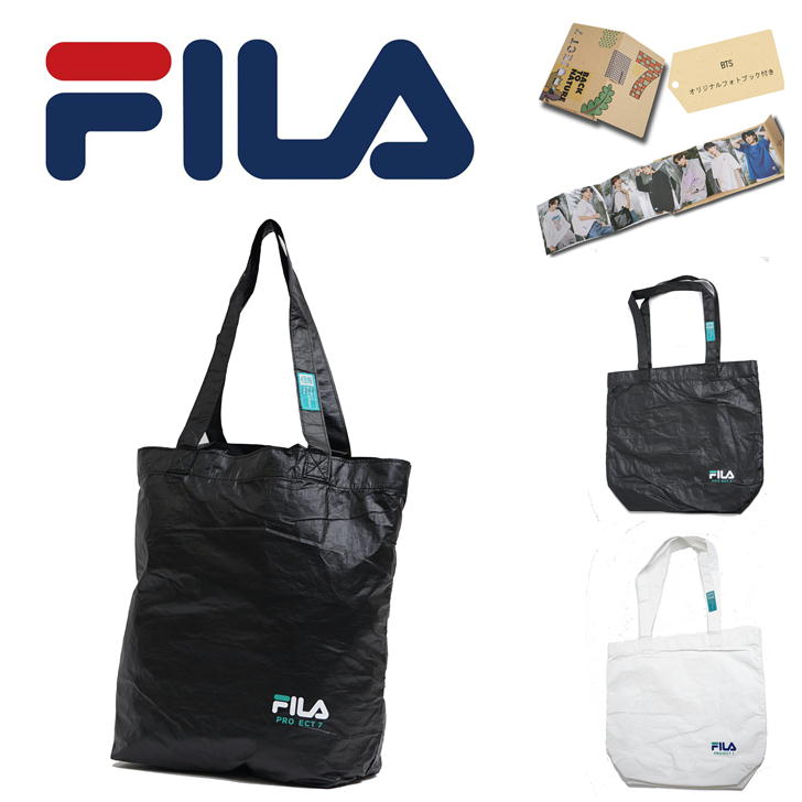 【レターパック配送/日時指定不可】 FILA×BTSコラボ　2021S/S ”Back to Nature”トートバッグ　エコバッグ　バンタン　SDGs　サステナブル　バッグ　鞄　メンズ　レディース　人気　おしゃれ　送料無料　正規品