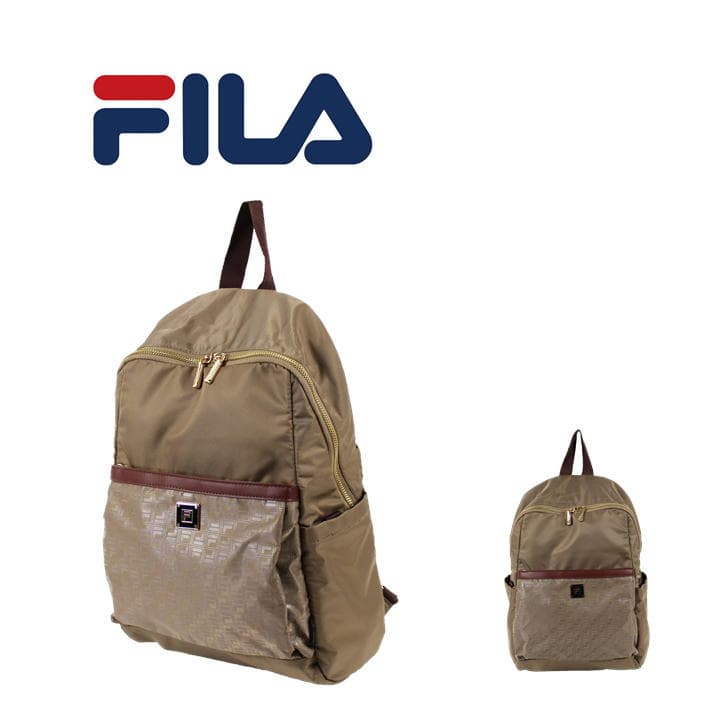 FILA フィラ ロンドシリーズ ツイルナイロン リュック リュックサック バックパック 7684 鞄 軽量 ポケット多い 機能 レディース プレゼント おしゃれ 上品　ロゴ　人気 ギフト ラッピング 母の日 送料無料《北海道、沖縄、離島代引き不可》