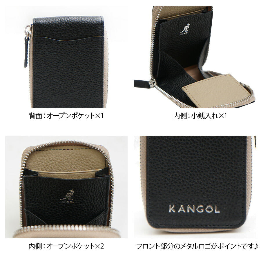【KANGOL】250-10150 コインケース 財布 小銭入れ さいふ サイフ コインケース ウォレット コンパクト カジュアル シンプル カンゴール ブラック ネイビー アイボリー 使いやすい かわいい おしゃれ ユニセックス