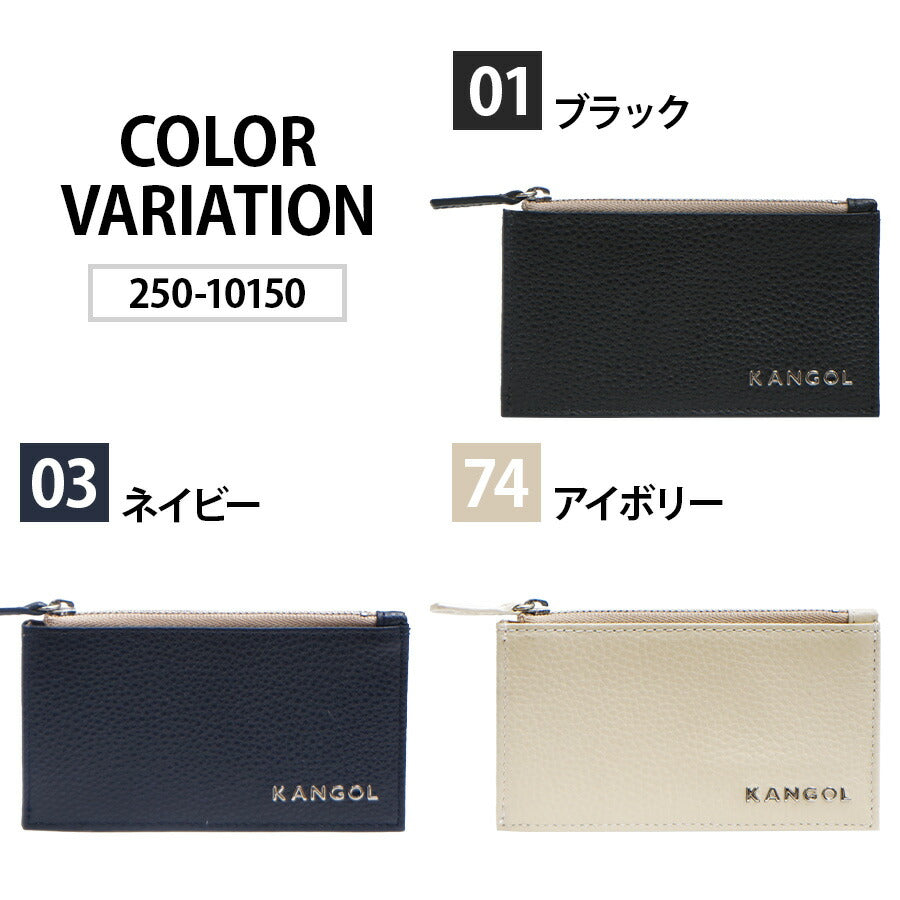 【KANGOL】250-10151 フラグメントケース 財布 カードケース 小銭入れ さいふ サイフ コインケース ウォレット コンパクト カジュアル シンプル カンゴール ブラック ネイビー アイボリー 使いやすい かわいい おしゃれ ユニセックス