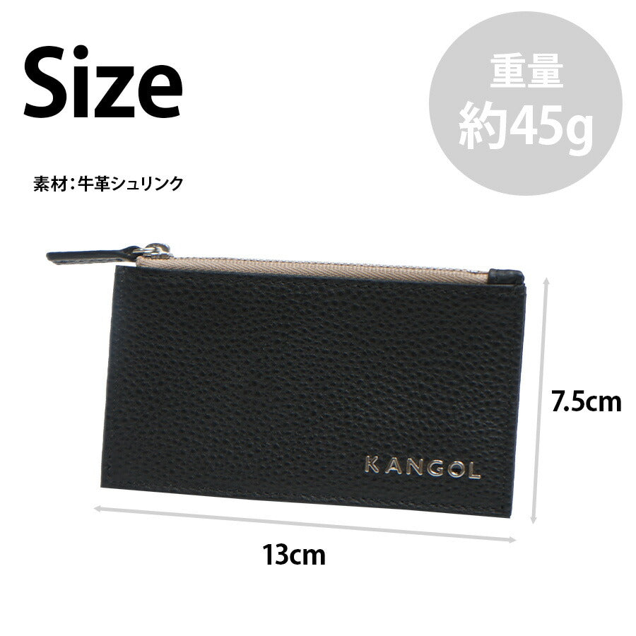 【KANGOL】250-10151 フラグメントケース 財布 カードケース 小銭入れ さいふ サイフ コインケース ウォレット コンパクト カジュアル シンプル カンゴール ブラック ネイビー アイボリー 使いやすい かわいい おしゃれ ユニセックス