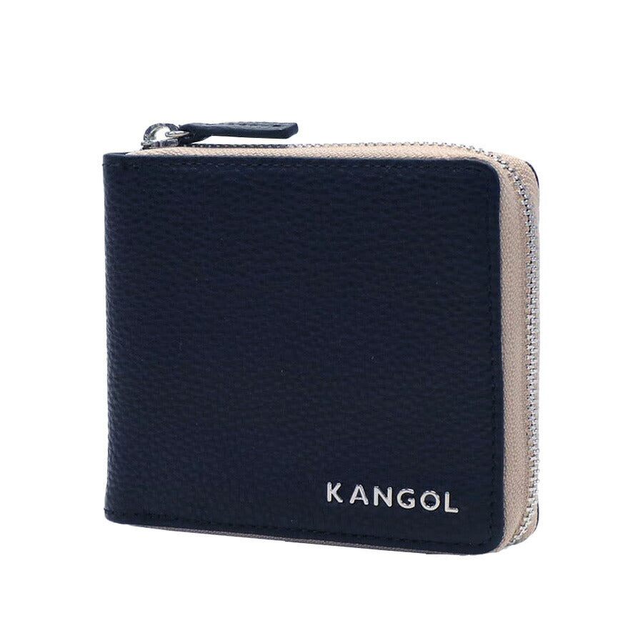 【SNSで話題のレザーケアクリームプレゼント中！】【KANGOL】250-10153 L字二つ折り財布 財布 折り財布 L字さいふ サイフ ウォレット コンパクト カジュアル シンプル カンゴール かわいい おしゃれ ユニセックス 牛革 シュリンク collonil コロニル