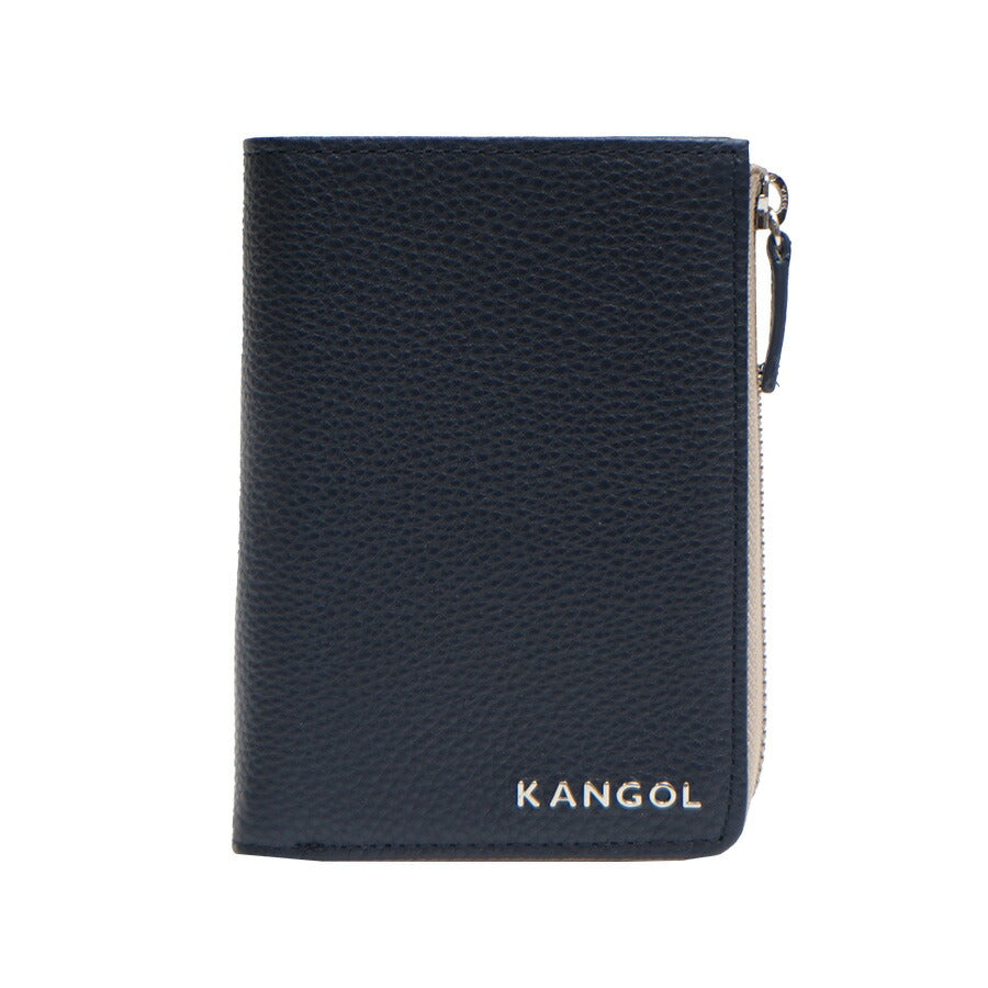 【SNSで話題のレザーケアクリームプレゼント中！】【KANGOL】250-10154 ラウンドファスナー二つ折り財布 財布 折り財布 ラウンド ウォレット コンパクト カジュアル カンゴール 使いやすい かわいい おしゃれ ユニセックス 牛革 シュリンク collonil コロニル