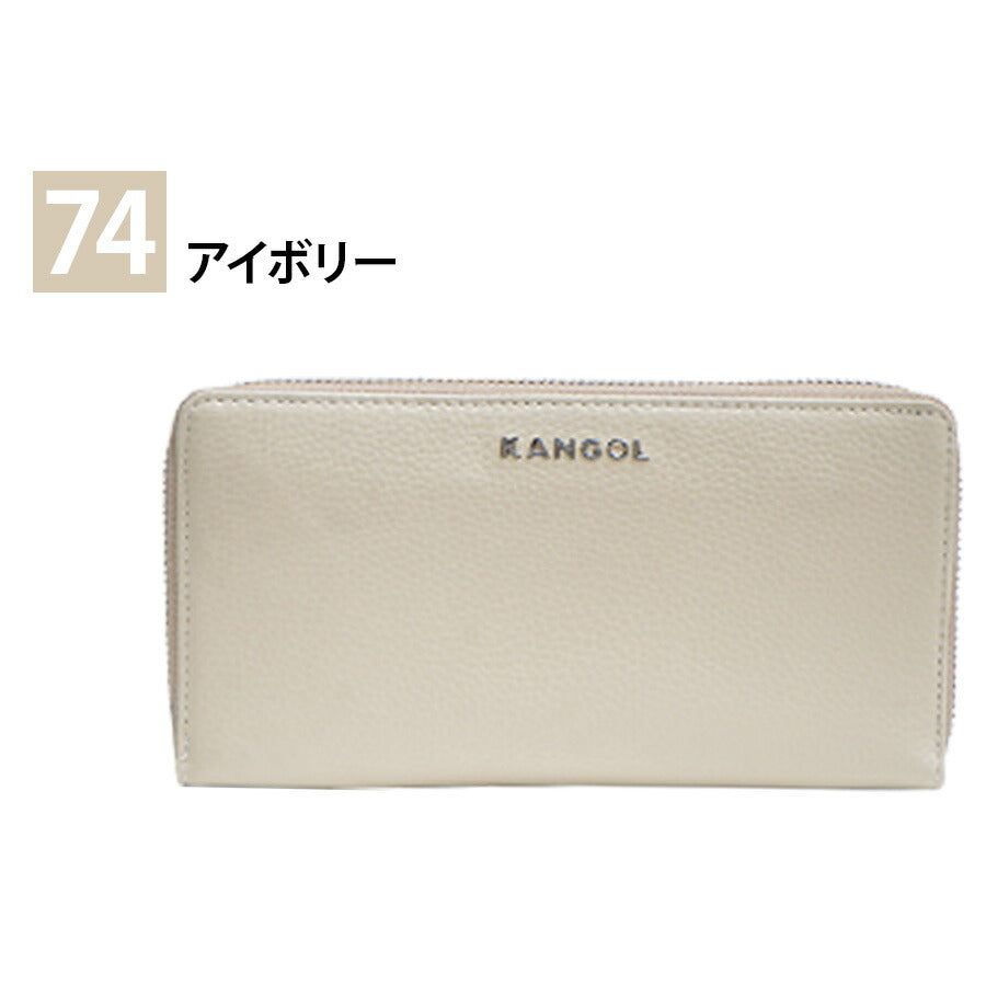 【SNSで話題のレザーケアクリームプレゼント中！】【KANGOL】250-10155 ラウンドファスナー長財布 財布 長財布 ラウンドファスナー サイフ ウォレット カジュアル シンプル カンゴール かわいい おしゃれ ユニセックス 牛革 シュリンク collonil コロニル