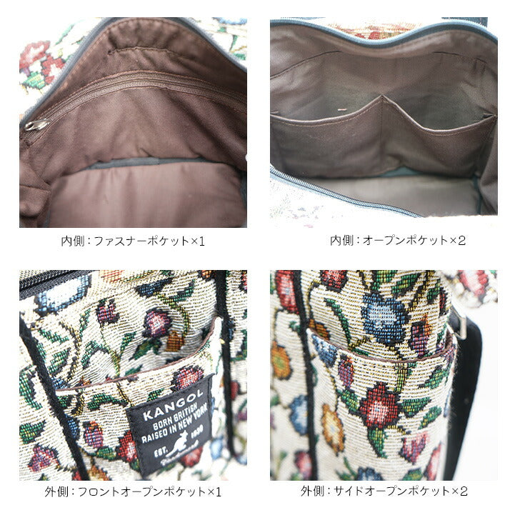 KANGOL カンゴール コットン 250-2151  普段使い 日常使い デイリーユース タウンユース レディース お手頃 使いやすい 便利 定番 人気 売れ筋 おすすめ ブラック ベージュ ピンク ロゴ刺繍 ゴブラン調 プレゼント 大容量 軽量 2WAY トート ショルダーバッグ