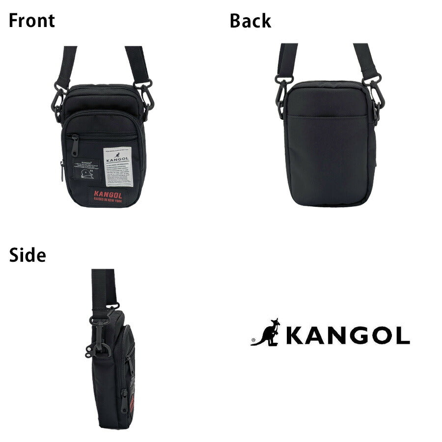 【クリックポスト/時間指定不可】【KANGOL】250-3500 縦型ショルダーバッグ 斜め掛け 使いやすい コンパクト シンプル ユニセックス プレゼント ギフト ブラック
