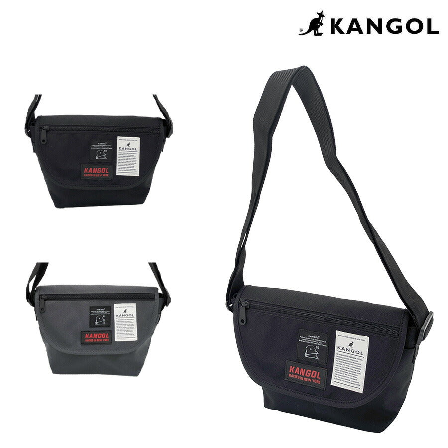 【レターパック配送/時間指定不可】【KANGOL】250-3504 フラップショルダー 斜め掛け かばん 使いやすい 普段使い ユニセックス プレゼント ギフト ブラック