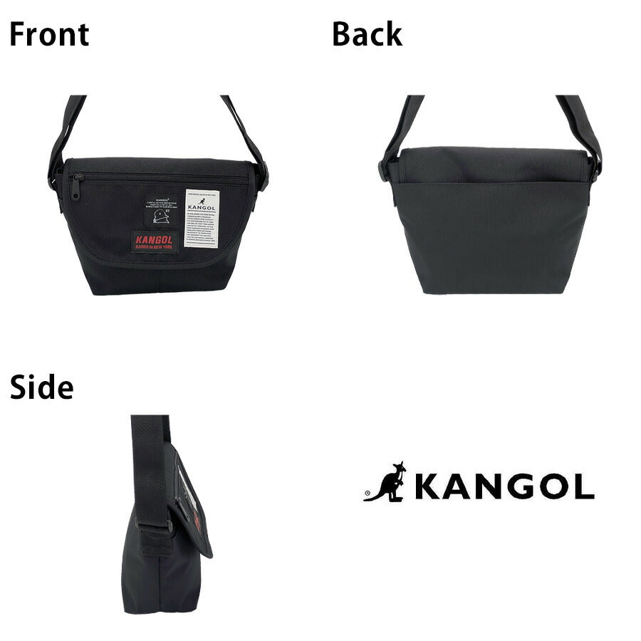 【レターパック配送/時間指定不可】【KANGOL】250-3504 フラップショルダー 斜め掛け かばん 使いやすい 普段使い ユニセックス プレゼント ギフト ブラック