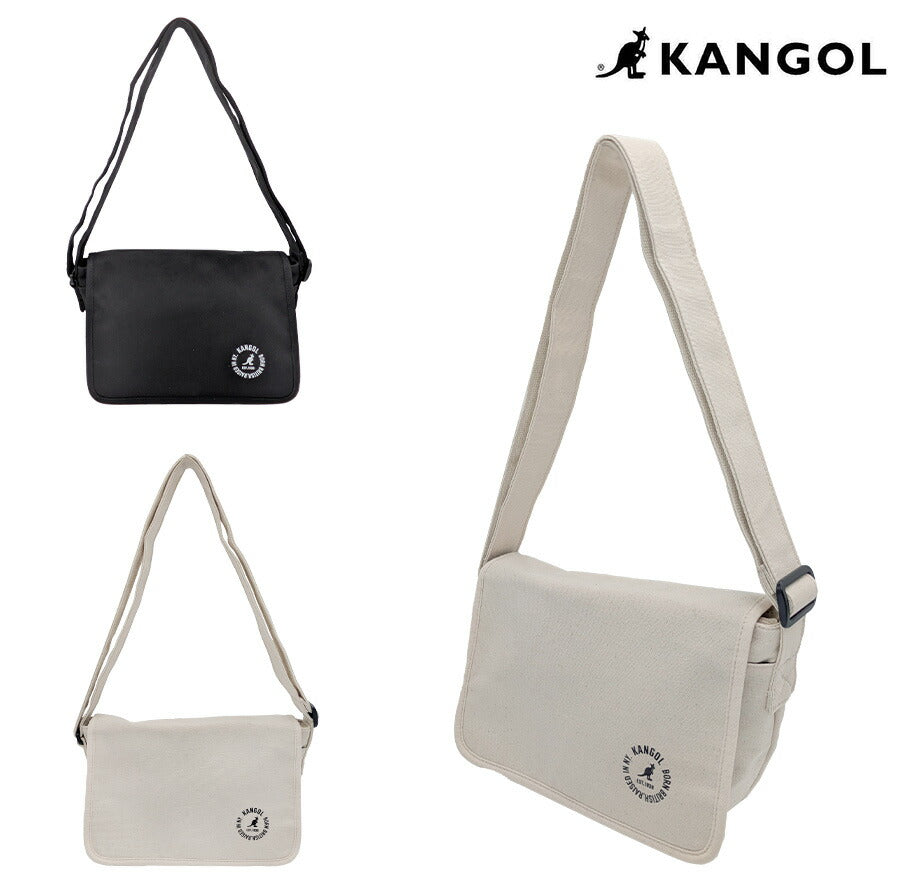 【レターパック配送/時間指定不可】【KANGOL】250-4030 フラップショルダーS 斜め掛け 鞄 かばん 使いやすい 軽量 ユニセックス ギフト プレゼント ブラック