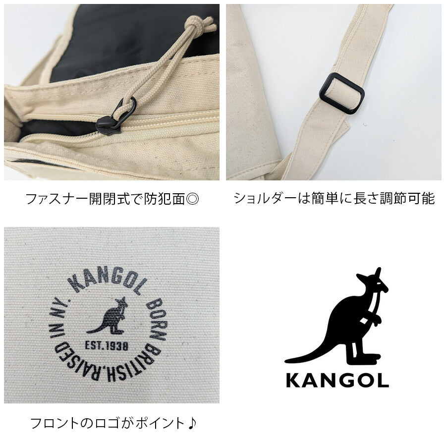 【KANGOL】250-4031 フラップショルダーM 斜め掛け 鞄 かばん カバン バッグ 普段使い 使いやすい シンプル 軽量 ユニセックス ギフト プレゼント ブラック