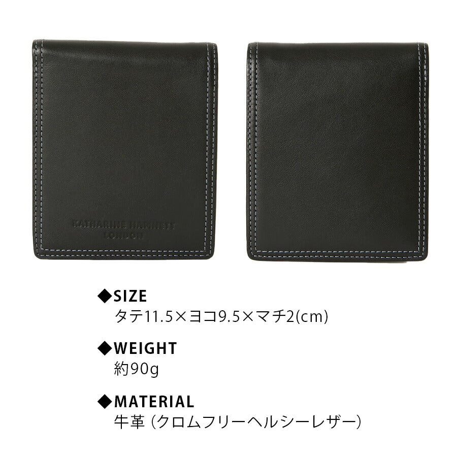 【SNSで話題のレザーケアクリームプレゼント中！】【KATHARINE HAMNETT】490-50900 VITAシリーズ 二つ折り財布 さいふ サイフ 財布 ウォレット シンプル キャサリンハムネット おしゃれ お出かけ 普段使い 日常 大人 ユニセックス collonil コロニル
