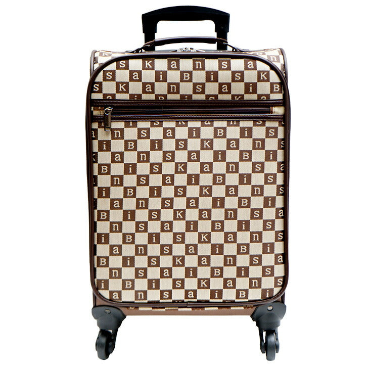 KANSAI BIS カンサイビズ 25L ソフトキャリーバッグ 19900 バロン キャリー バッグ ソフトタイプ 旅行 機内持ち込み可能 買い物 ブラック ブラウン 総柄 ブロックチェック ブランド 4輪 プレゼント 母の日 敬老の日 ギフト