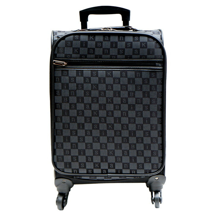 KANSAI BIS カンサイビズ 33L ソフトキャリーバッグ 19901 バロン キャリー バッグ ソフトタイプ 旅行 機内持ち込み可能 買い物 ブラック ブラウン 総柄 ブロックチェック ブランド 4輪 プレゼント 母の日 敬老の日 ギフト