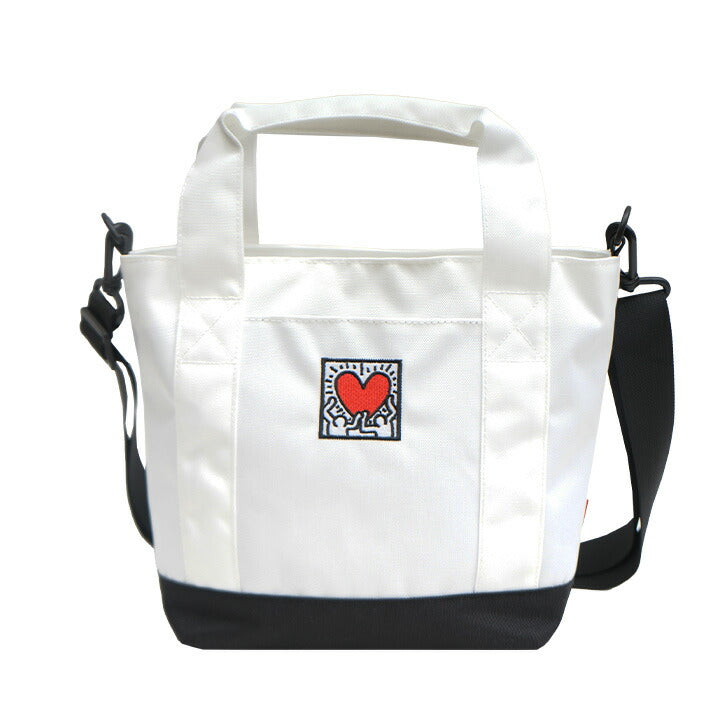 【レターパック配送/時間指定不可】Keith Haring キースへリング 15603 2way トートバッグ Sサイズ ハンドバッグ ショルダーバッグ シンプル ロゴ ブラック ホワイト ブランド おしゃれ シンプル かわいい お揃い ファッション プレゼント レディース メンズ お出かけ
