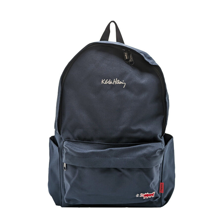 【KeithHaring】リュック 大容量 キースへリング 15606 20L デイパック Lサイズ バックパック シンプル ロゴ ブラック プレゼント ユニセックス