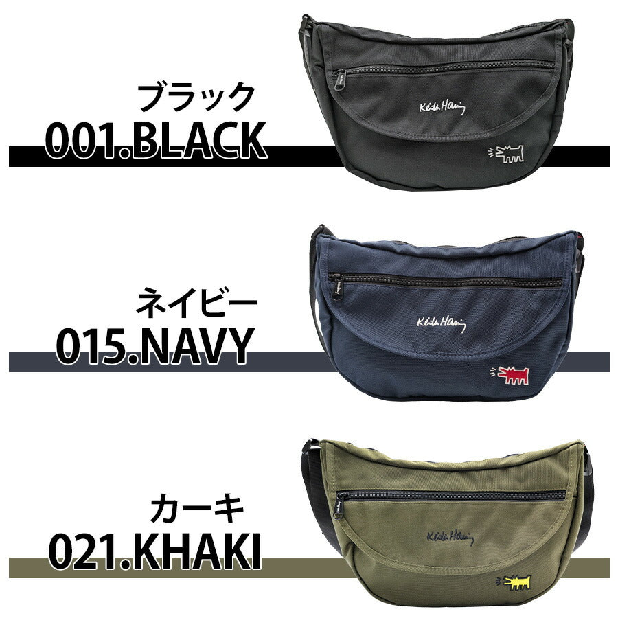 【KeithHaring】 15630 フラップショルダーバッグL 鞄 かばん カバン バッグ 斜め掛け キースへリング 普段使い 使いやすい 便利 プレゼント 贈り物 ギフト