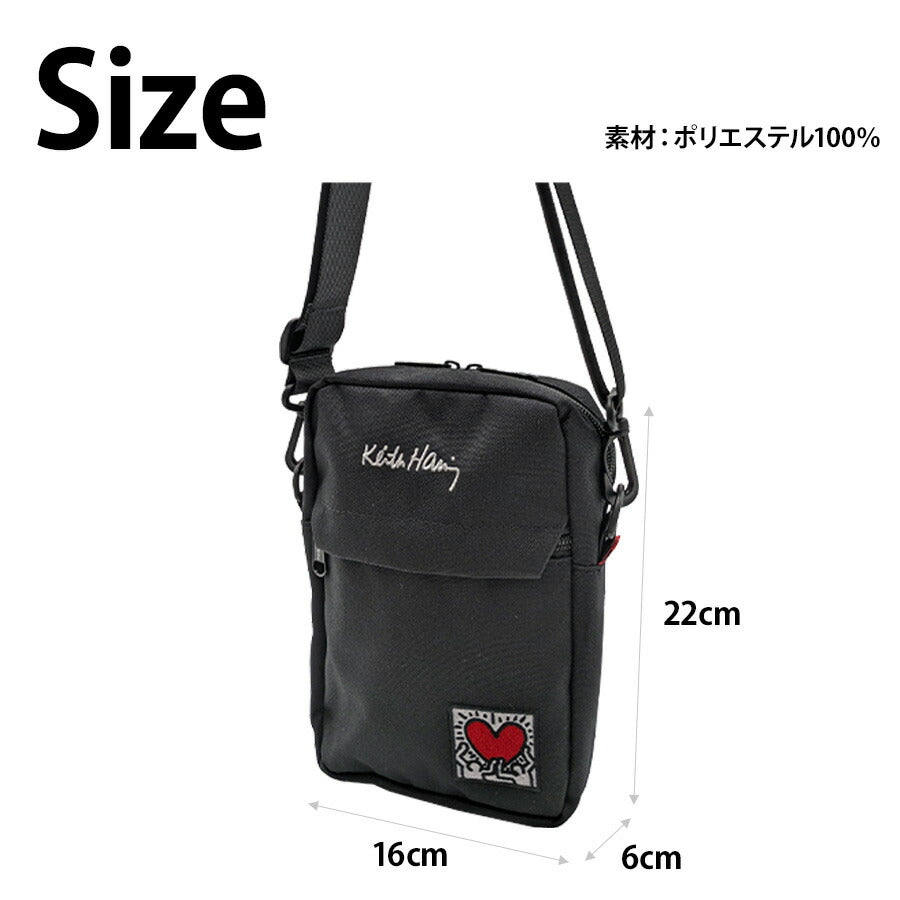 【KeithHaring】 bag001 縦型ショルダーバッグ 鞄 かばん カバン バッグ 斜め掛け キースへリング 普段使い 使いやすい 便利 プレゼント 贈り物 ギフト