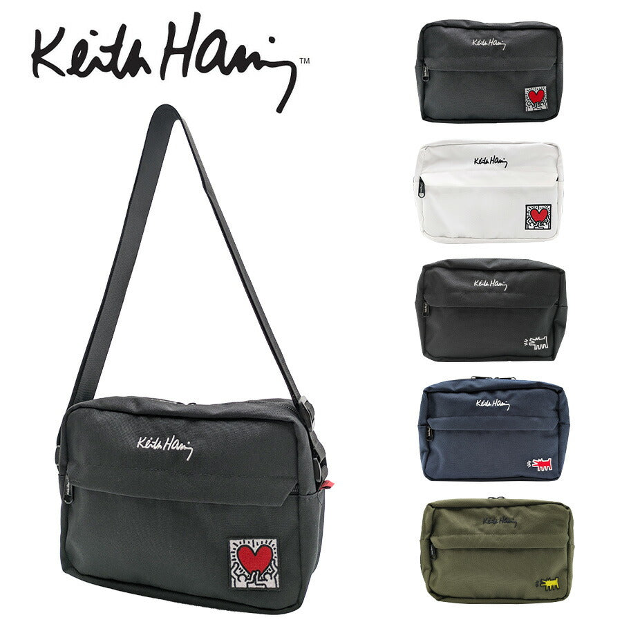 【KeithHaring】 bag002 横型ショルダーバッグ 鞄 かばん カバン バッグ 斜め掛け キースへリング 普段使い 使いやすい 便利 プレゼント 贈り物 ギフト