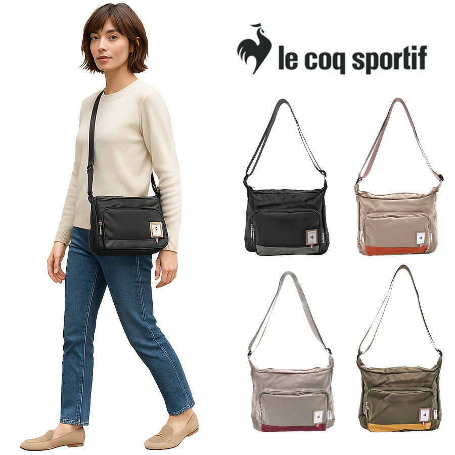 【le coq sprotif】 36389 アンディリー ショルダーバッグ かばん 斜め掛け バッグ シンプル おしゃれ 普段使い 便利 ユニセックス プレゼント ギフト ブラック