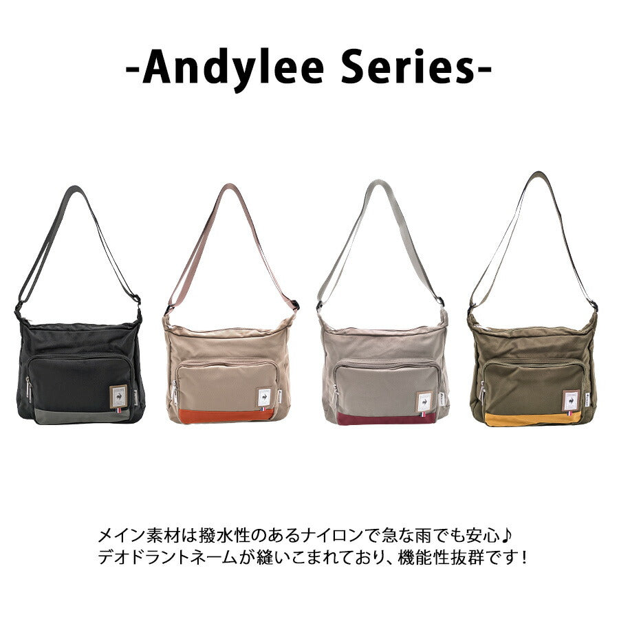 【le coq sprotif】 36389 アンディリー ショルダーバッグ かばん 斜め掛け バッグ シンプル おしゃれ 普段使い 便利 ユニセックス プレゼント ギフト ブラック