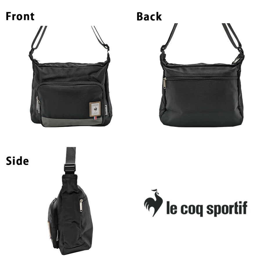 【le coq sprotif】 36389 アンディリー ショルダーバッグ かばん 斜め掛け バッグ シンプル おしゃれ 普段使い 便利 ユニセックス プレゼント ギフト ブラック