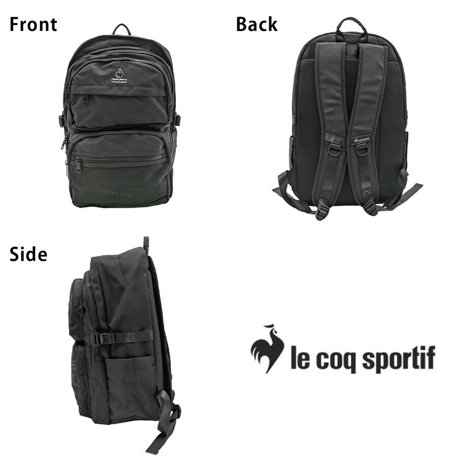 【le coq sprotif】リュック 大容量 36476 29L スクールリュック バックパック 通勤 通学 カジュアル シンプル 中高生 大学生 ユニセックス プレゼント ギフト ブラック