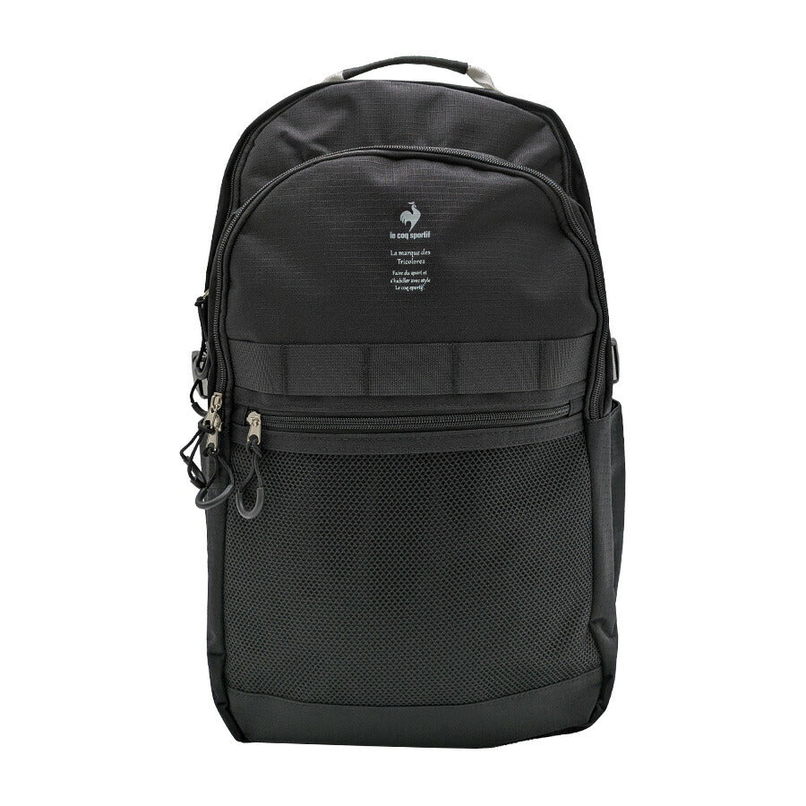 【le coq sprotif】リュック 大容量 36496 30L スリムスクールリュック バックパック 通勤 通学 カジュアル シンプル 中高生 大学生 ユニセックス プレゼント ギフト ブラック