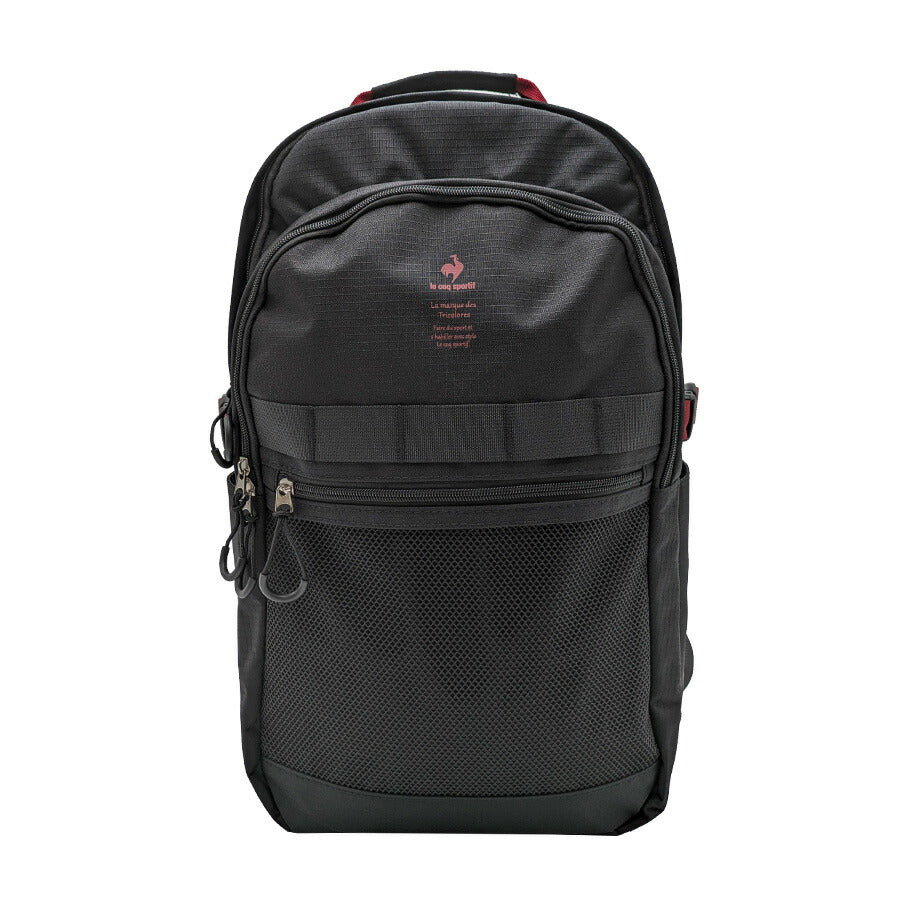 【le coq sprotif】リュック 大容量 36496 30L スリムスクールリュック バックパック 通勤 通学 カジュアル シンプル 中高生 大学生 ユニセックス プレゼント ギフト ブラック