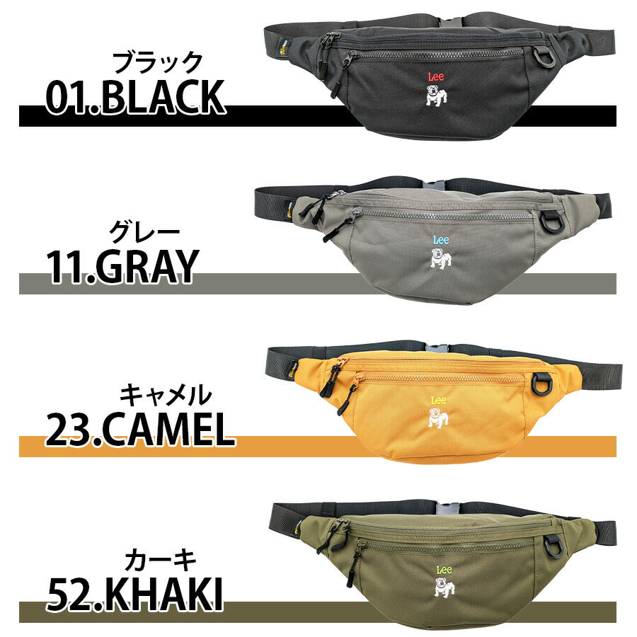 【Lee】320-01232 boss ウエストバッグ 斜め掛け レディース かばん カバン 鞄 バッグ シンプル リー ブラック グレー キャメル カーキ 使いやすい お出かけ 普段使い お出かけ おしゃれ 便利