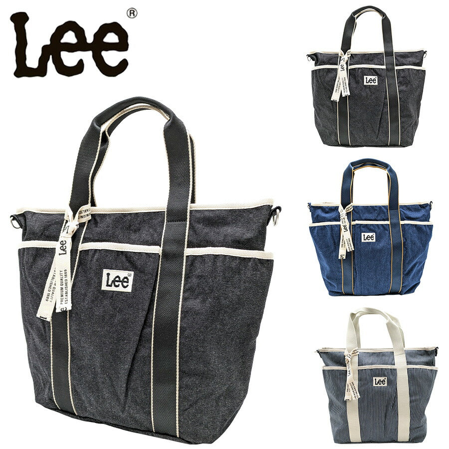 【Lee】320-01313 LIFE 2WAYトートバッグM 手持ち レディース かばん カバン 鞄 バッグ シンプル リー ブラック ネイビー ホワイトネイビー 使いやすい お出かけ 普段使い お出かけ おしゃれ かわいい 便利 デニム