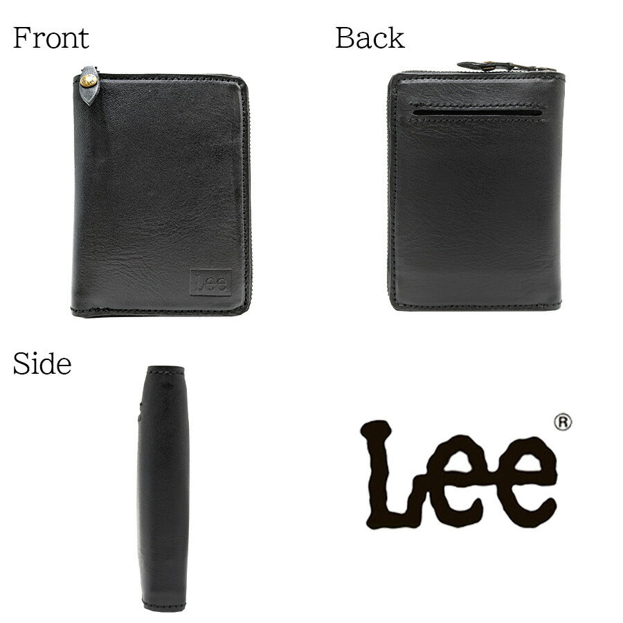 【Lee】320-01793 ミドル折り財布 メンズ ウォレット 財布 サイフ さいふ 牛革 イタリアンレザー シンプル リー ブラック グリーン チョコ 使いやすい 普段使い プレゼント ギフト おしゃれ