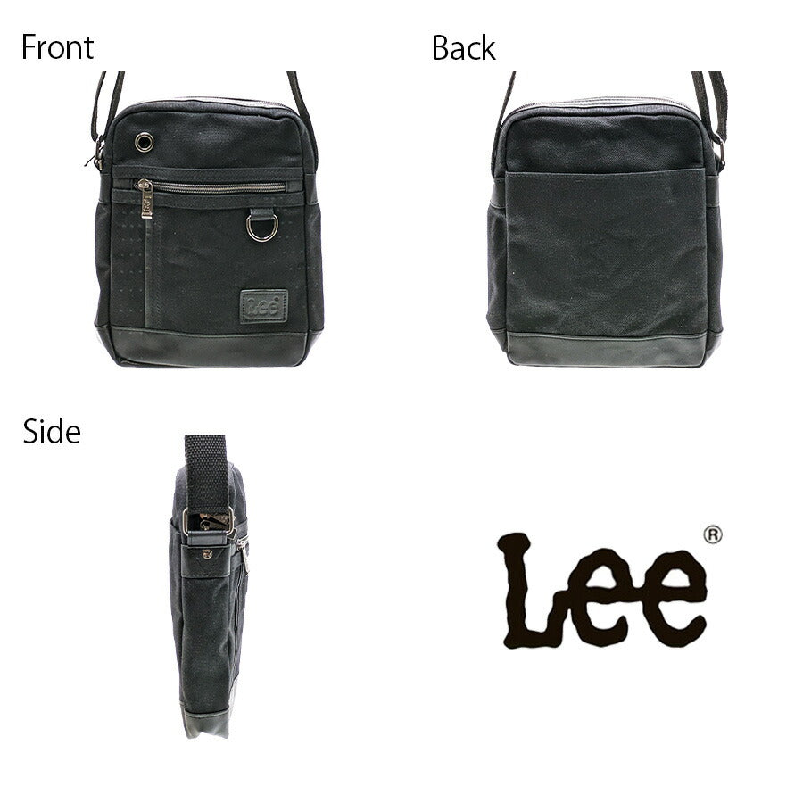 【Lee】320-04030 パラフィン 縦型ミニショルダー メンズ バッグ 鞄 カバン かばん 斜め掛け シンプル リー ブラック チョコ カーキ 使いやすい 普段使い プレゼント ギフト おしゃれ