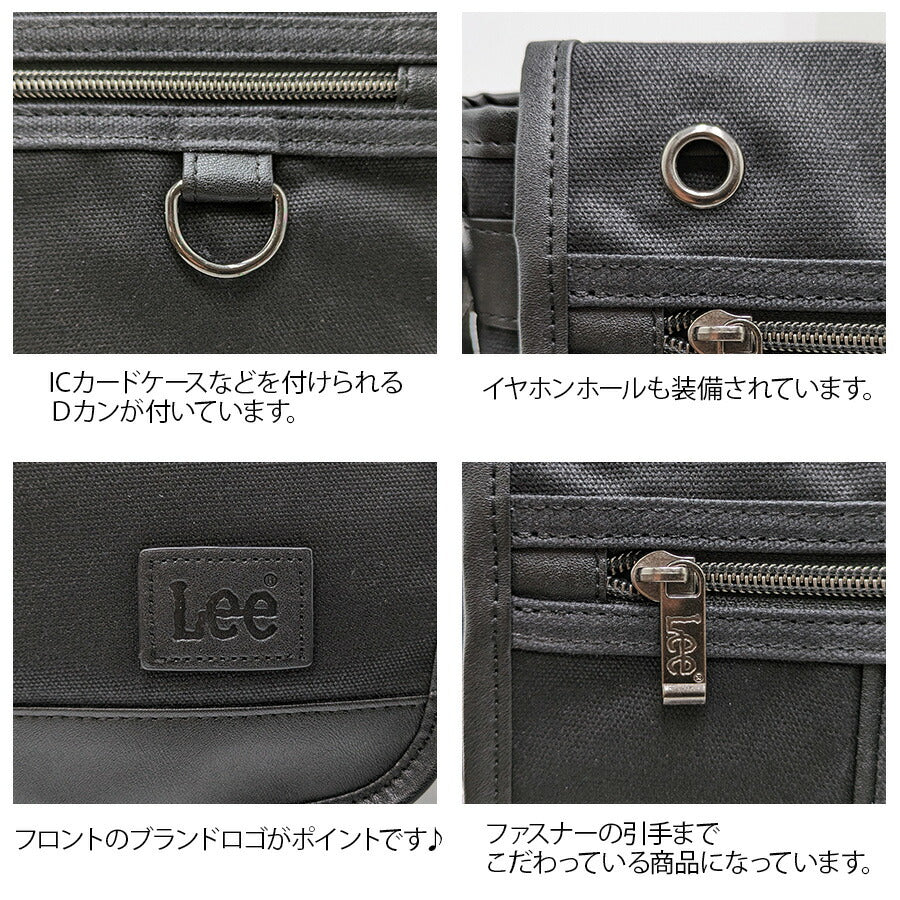 【Lee】320-04034 パラフィン かぶせショルダー メンズ バッグ 鞄 カバン かばん 斜め掛け シンプル リー ブラック チョコ カーキ 使いやすい 普段使い プレゼント ギフト おしゃれ