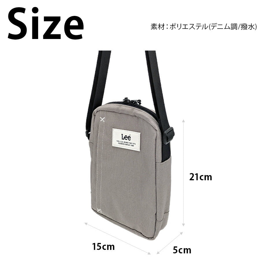 【クリックポスト/時間指定不可】【Lee】 320-1330 ミニ 縦ショルダー 斜め掛け 普段使い 使いやすい コンパクト かばん カバン ユニセックス ギフト ネイビー